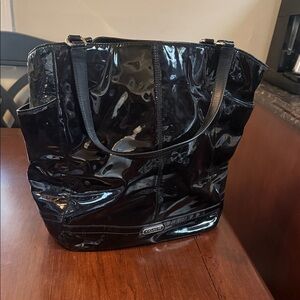 Coach Glossy Black Patent Tote